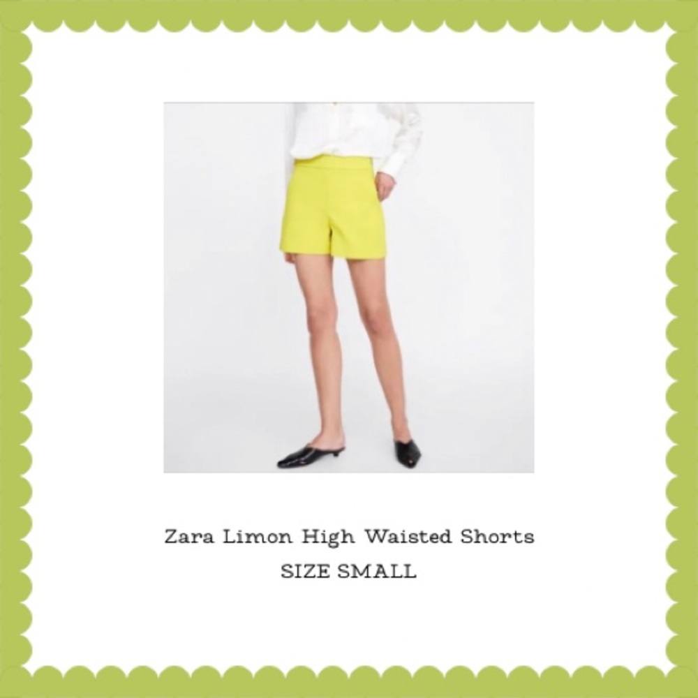 Zara Limon High Waist Shorts